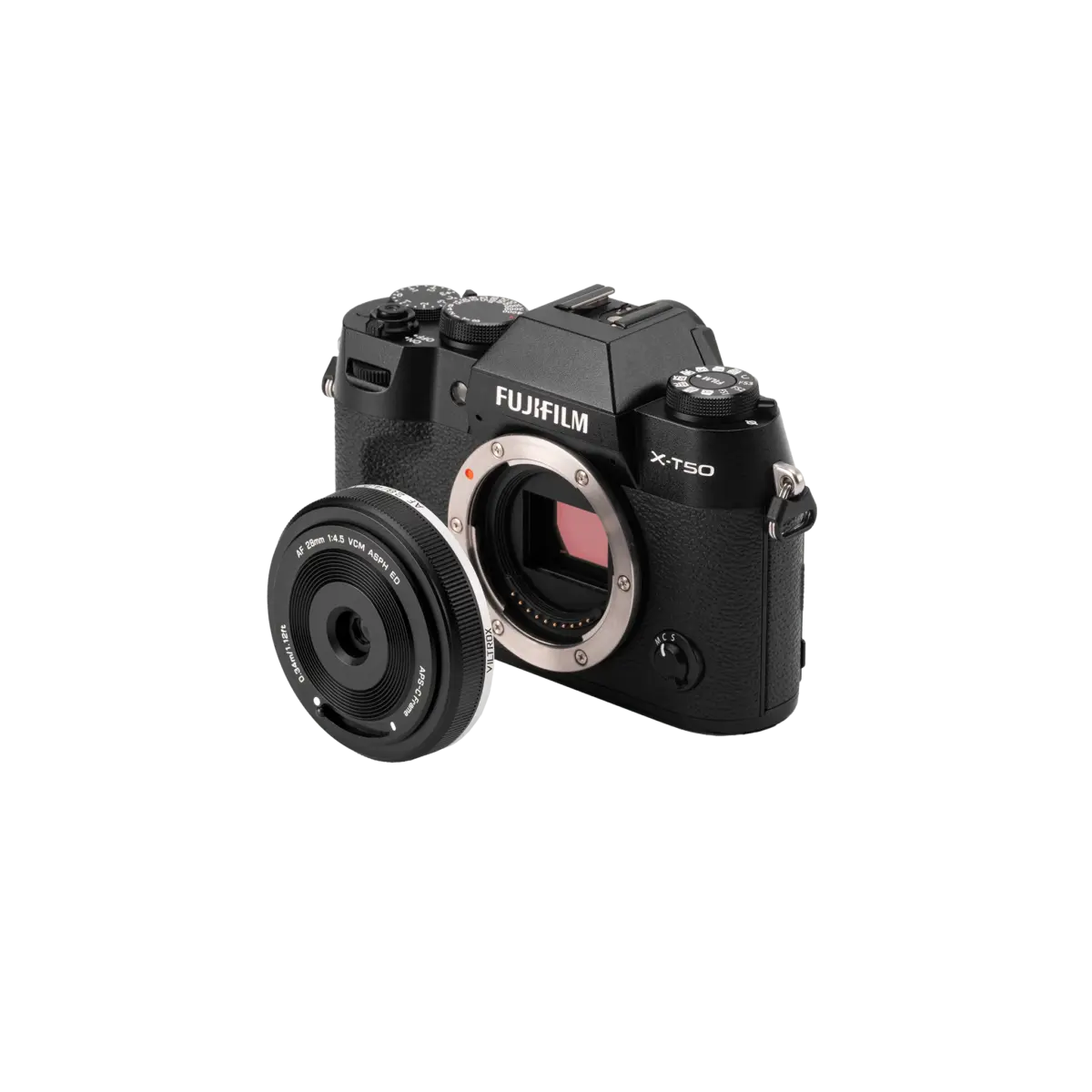 28mm F4.5 XF Lens on camera image