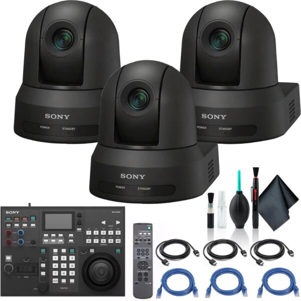 Sony SRG-X40UH Cámara PTZ 4K/HDMI/USB Optical 40x Zoom- 3 Pack Kit
