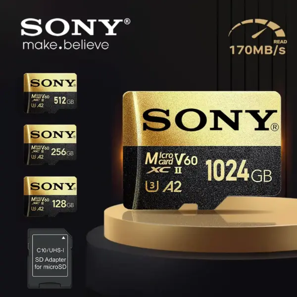 Sony Tarjeta de memoria Micro SD de 128GB, 256GB, 512GB, 1TB,