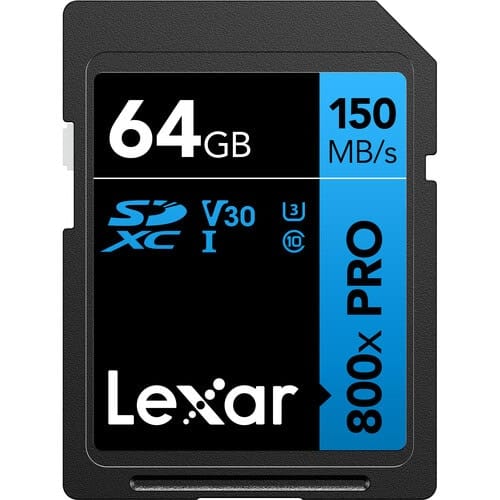 Lexar tarjeta de memoria de alto rendimiento 800x PRO UHS-I SDXC (serie AZUL)<span> - </span>800X Pro-64GB