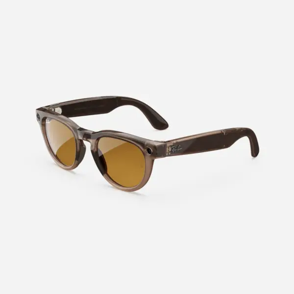 Ray-Ban Meta Headliner Lentes Inteligentes<span> - </span>Color del marco: Shiny Warm Stone Transparent | Color del lente: int to Dark Green Transitions | Transitions