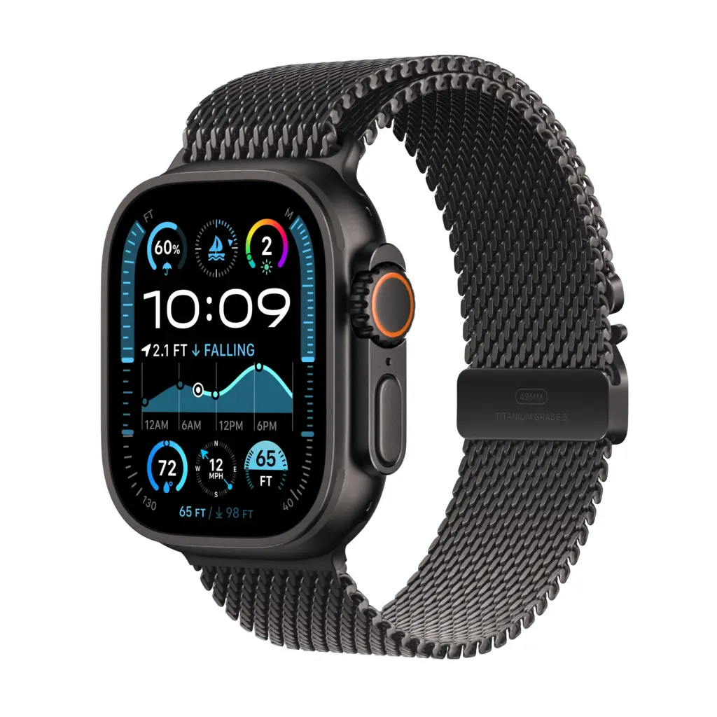 Apple Watch Ultra 2 49mm Black Titanium Milanese Loop Black PDP Image Position 1 en US.jpg
