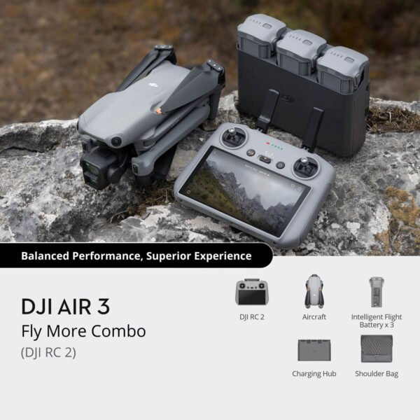 DJI Air 3 Fly More Combo (DJI RC 2) (Unidad Reacondicionada)