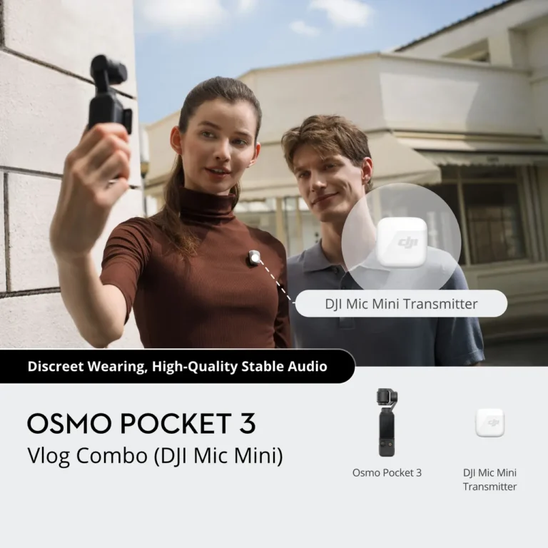 Kit de vlog Osmo Pocket 3 (Transmisor DJI Mic Mini Blanco Nube)